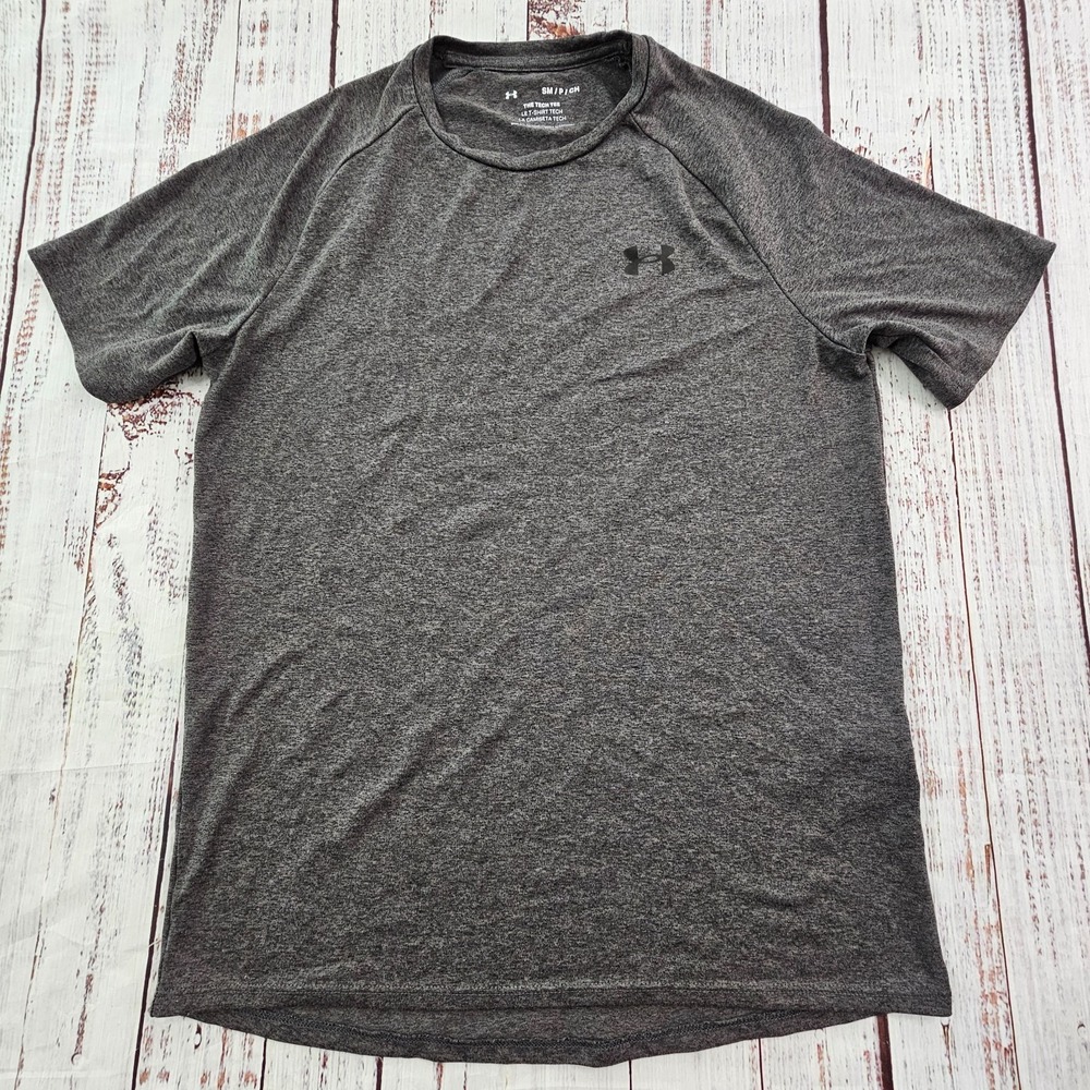Under Armour Tech Tee Gray Short Sleeve Performance T-Shirt Men's S